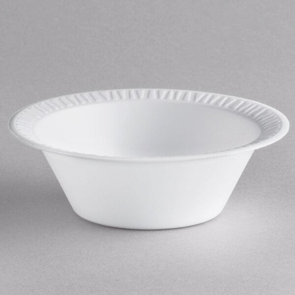 10-12 oz. White Non-Laminated Round Foam Bowl