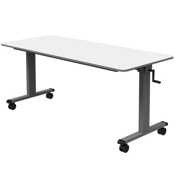 60" Adjustable Height Flip Top Nesting Table