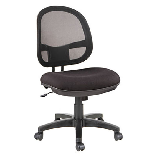 Interval Black Mesh / Fabric Office Chair with Black Swivel Nylon Base