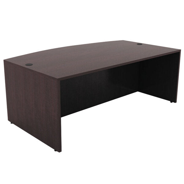 71" x 41 3/8" Espresso Bow Front Desk Shell