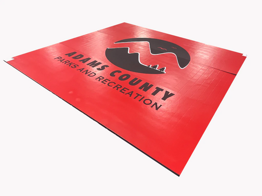 CUSTOM PRINTED 12' X 12' ROLL UP LIGHT WEIGHT WRESTLING MAT