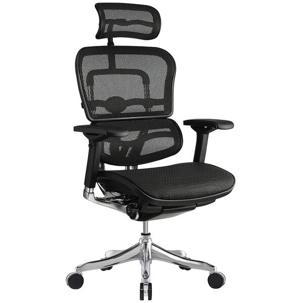 Ergoelite Black Mesh High Back Synchro Tilt Office Chair