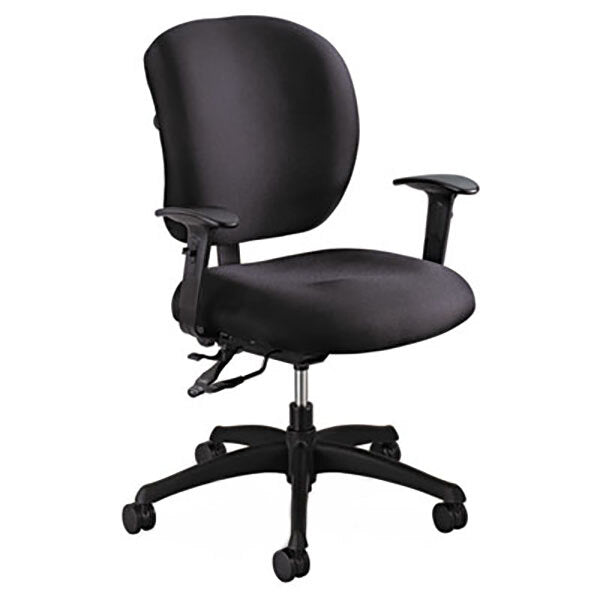 Black Intensive Use Padded Polyester Office Chair