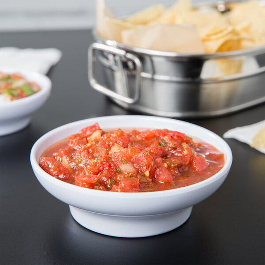 8 oz. White Salsa Dish - 12/Pack