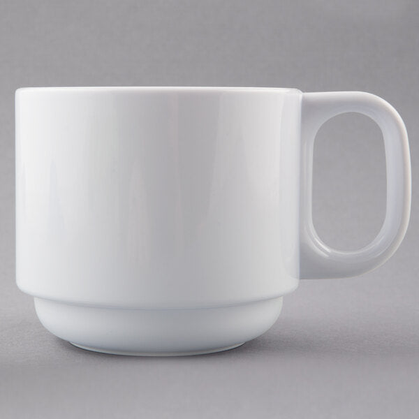 11 oz. White Stackable Mug - 24/Case