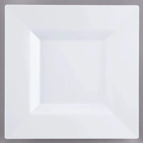 Florence 10" Square White Plastic Plate