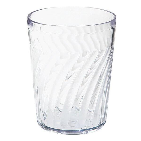 12 oz. Clear Customizable SAN Plastic Short Tumbler - 72/Case