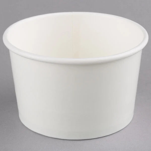 8 oz. White Double Poly-Coated Paper Food Cup