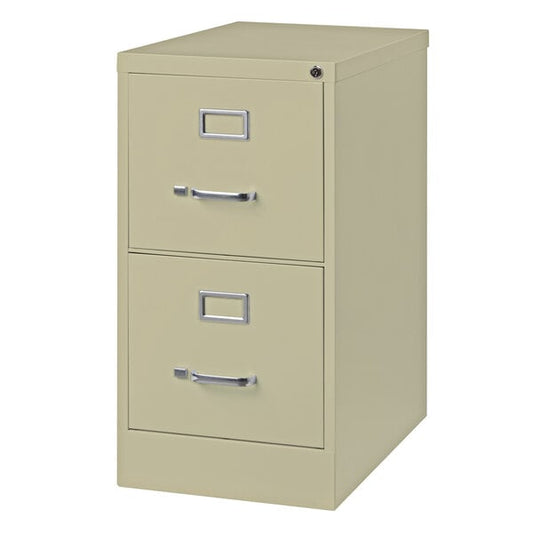 Putty Two-Drawer Vertical Letter File Cabinet - 15" x 25" x 28 3/8"