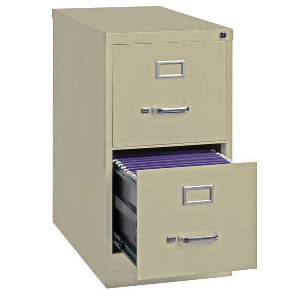 Putty Two-Drawer Vertical Letter File Cabinet - 15" x 25" x 28 3/8"