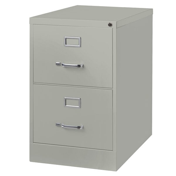 Gray Two-Drawer Vertical Legal File Cabinet - 18" x 26 1/2" x 28 3/8"