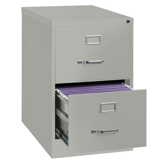 Gray Two-Drawer Vertical Legal File Cabinet - 18" x 26 1/2" x 28 3/8"