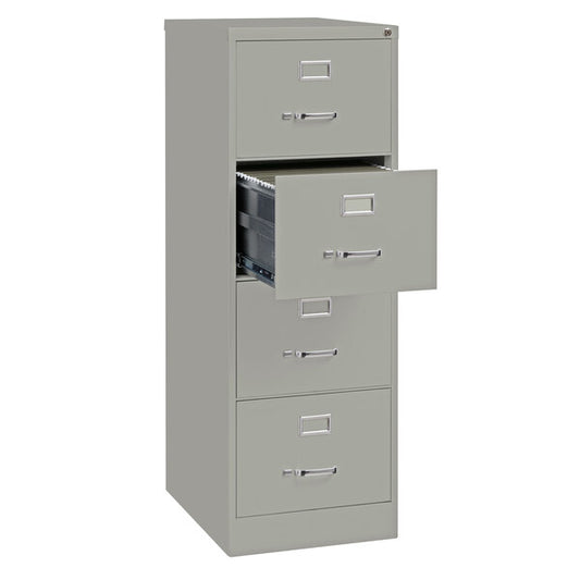 Gray Four-Drawer Vertical Legal File Cabinet - 18" x 25" x 52"