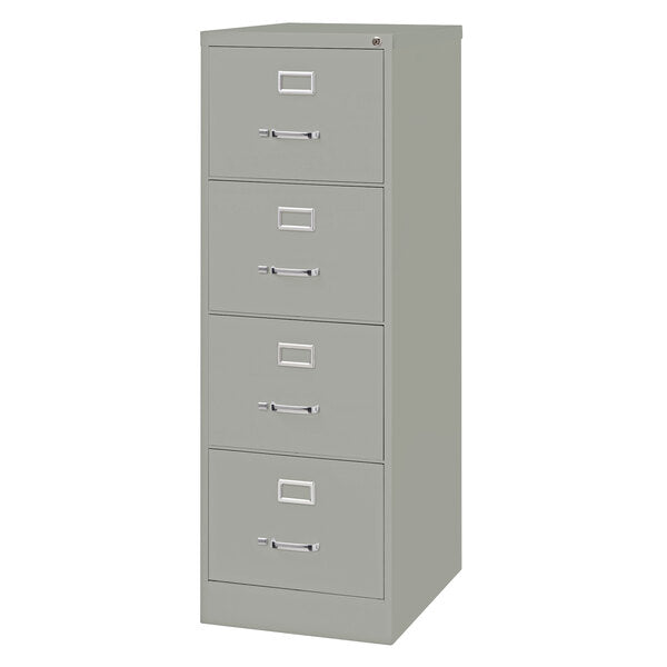 Gray Four-Drawer Vertical Legal File Cabinet - 18" x 25" x 52"