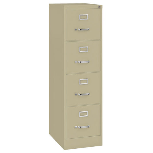 Putty Four-Drawer Vertical Letter File Cabinet - 15" x 22" x 52"