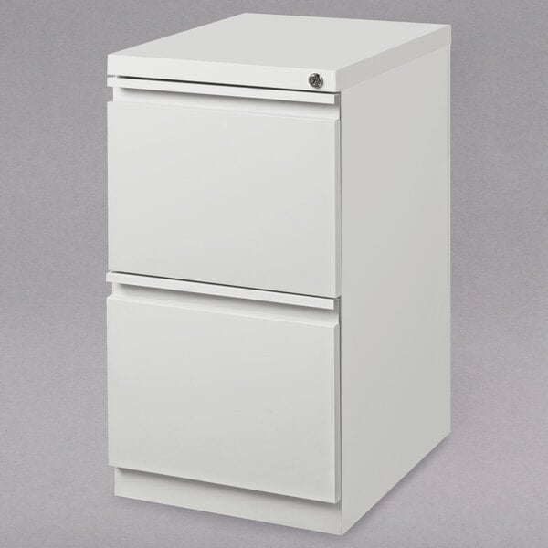 White Mobile Pedestal Letter File Cabinet - 15" x 19 7/8" x 27 3/4"