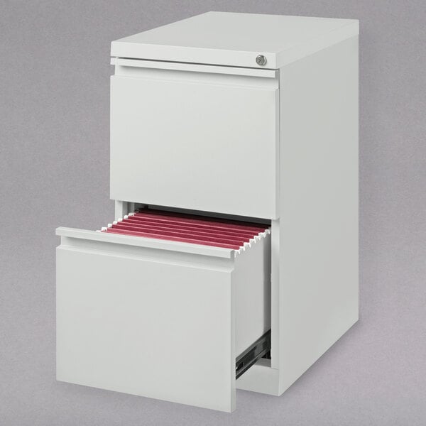 White Mobile Pedestal Letter File Cabinet - 15" x 19 7/8" x 27 3/4"