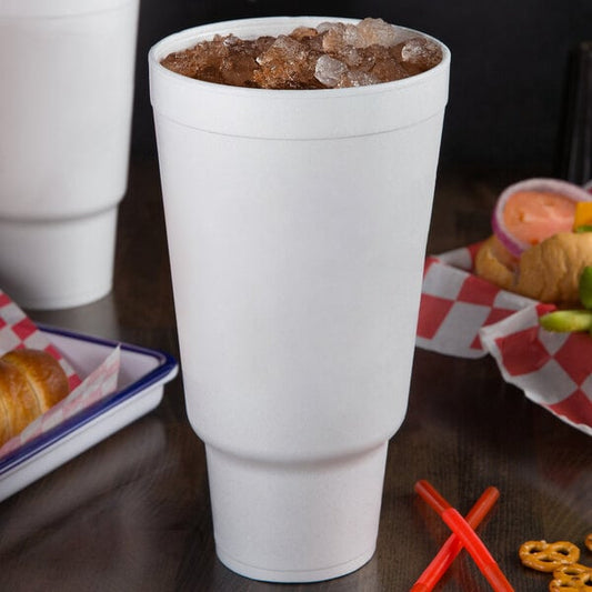 44 oz. White Foam Travel Cup