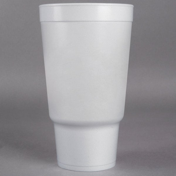 32 oz. White Customizable Foam Travel Cup