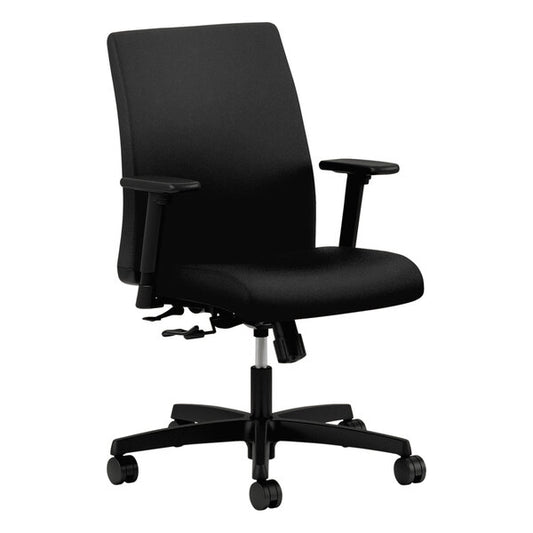 Black Fabric Low-Back Task Chair