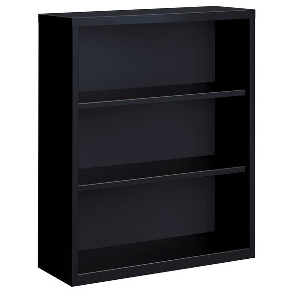 Black 3-Shelf Welded Steel Bookcase - 34 1/2" x 13" x 42"