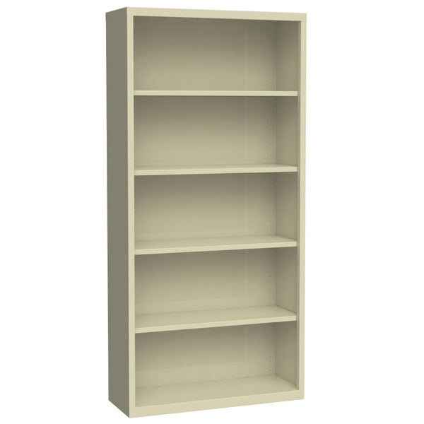 Putty 5-Shelf Welded Steel Bookcase - 34 1/2" x 13" x 72"