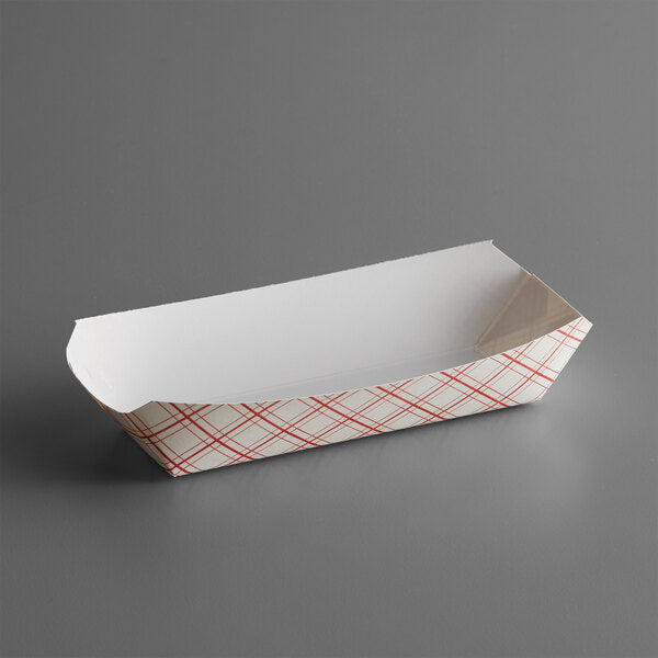 7" x 3 1/4" x 1 1/2" Paper Hot Dog Tray