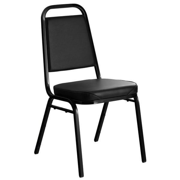 Black Stackable Chair with 2" Padded Seat