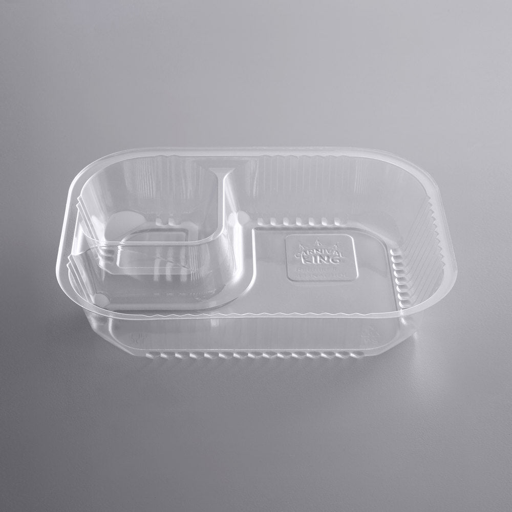 Large Two Compartment Plastic Nacho Tray