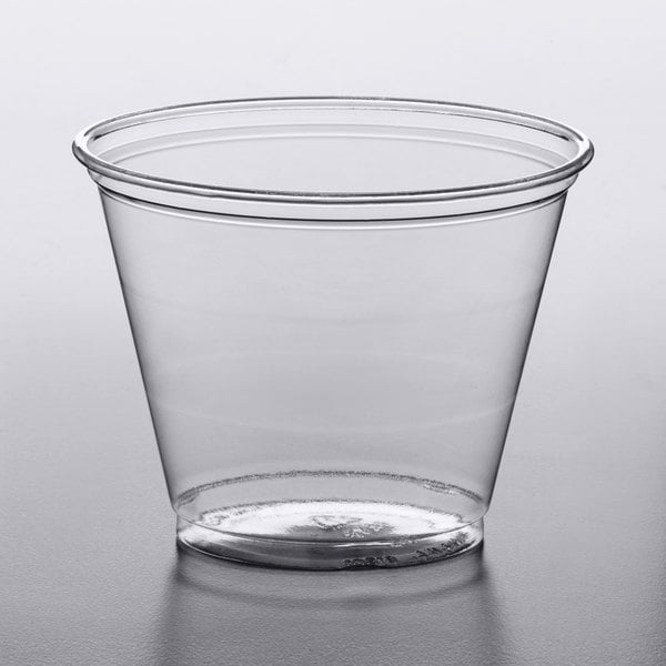 9 oz. Clear PET Plastic Squat Cold Cup