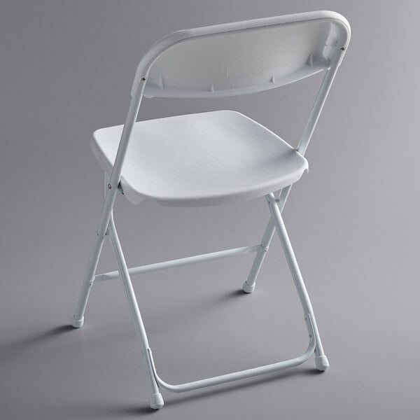 White Textured and Contoured Folding Chair