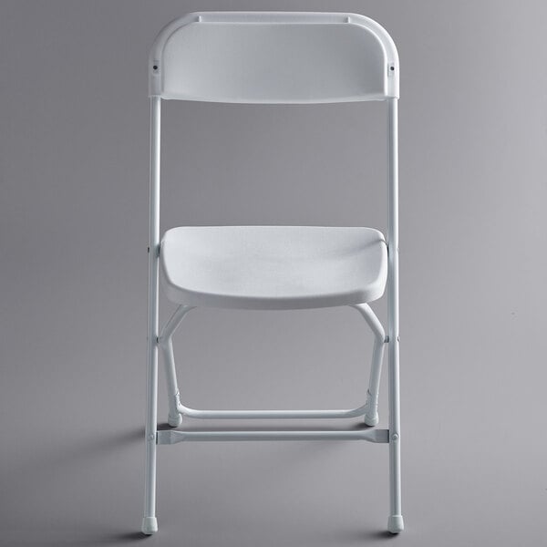 White Textured and Contoured Folding Chair