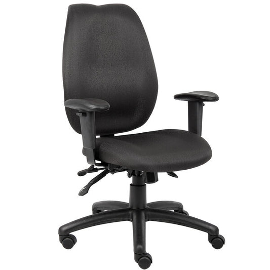 Black High Back Task Chair with Seat Slider