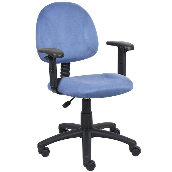 Microfiber Perfect Posture Deluxe Office Task Chair with Adjustable Arms