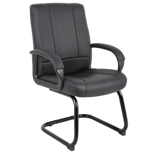 Black Caressoft Mid Back Guest Chair