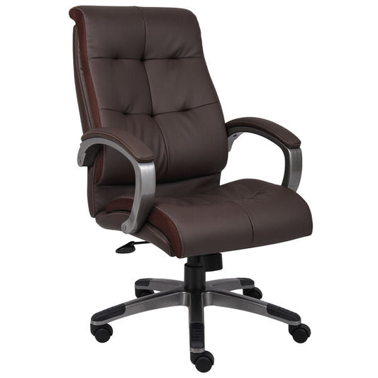 Brown Double Plush High Back Executive Chair