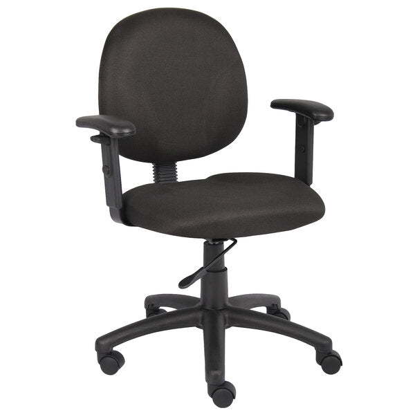 Black Diamond Task Chair with Adjustable Arms