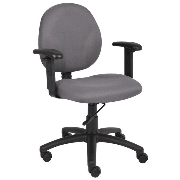 Gray Diamond Task Chair with Adjustable Arms