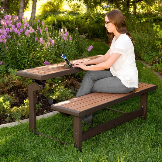 Brown Convertible Bench / Table