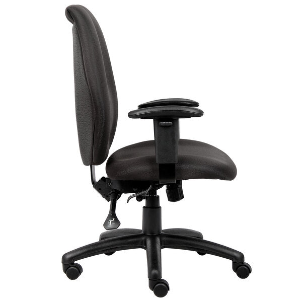 Black High Back Task Chair with Seat Slider