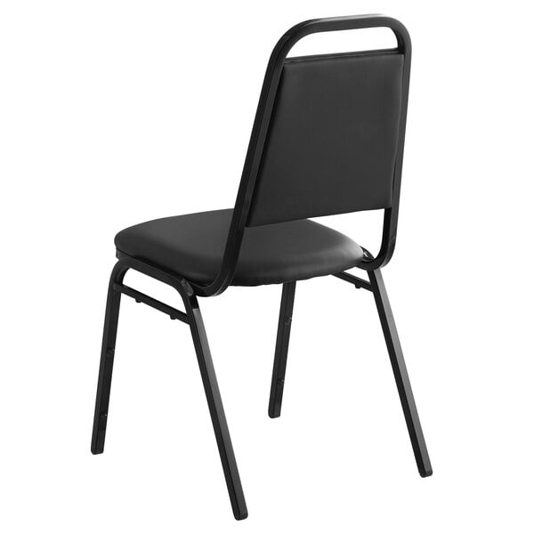 Black Stackable Banquet Chair with 1" Padded Seat