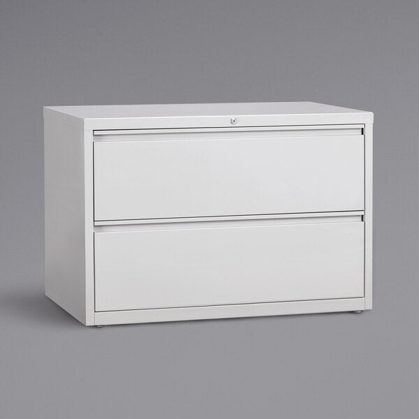 White Two-Drawer Lateral File Cabinet - 42" x 18 5/8" x 27 3/4"