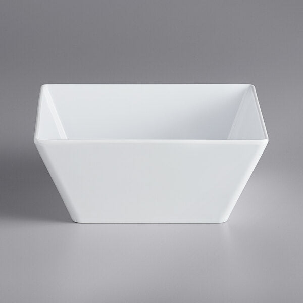 112 oz. Square White Melamine Bowl - 12/Case