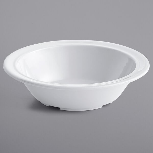 12 oz. White Narrow Rim Melamine Bowl - 12/Case