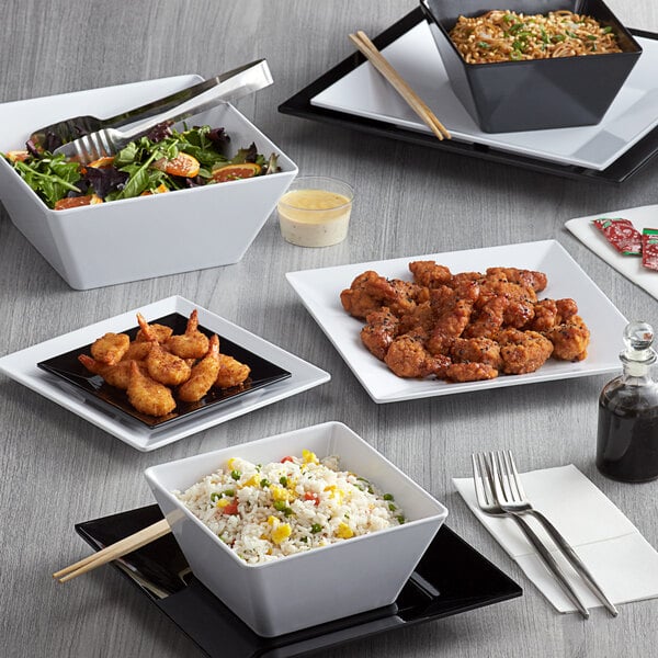 112 oz. Square White Melamine Bowl - 12/Case