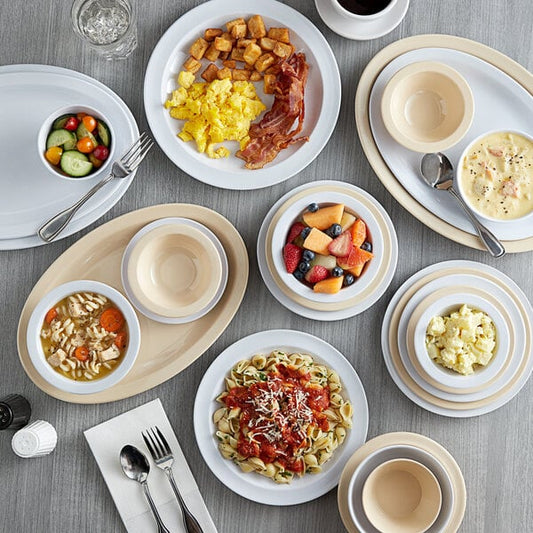 12 oz. White Narrow Rim Melamine Bowl - 12/Case