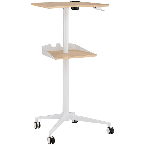 3/4" x 22 7/8" Natural Adjustable Height Stand-Up Mobile Workstation