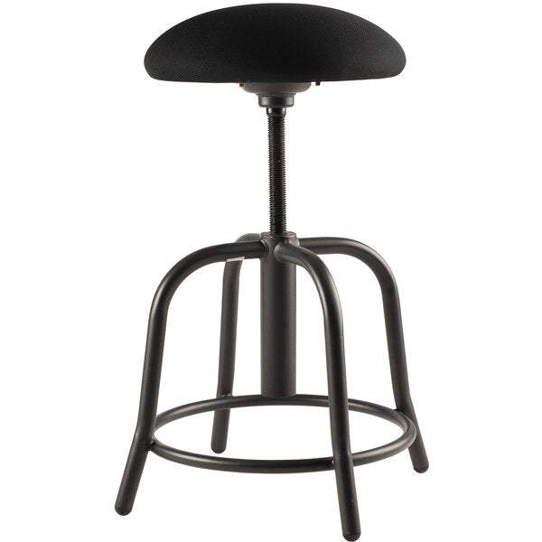 Black Adjustable Stool with Black Frame