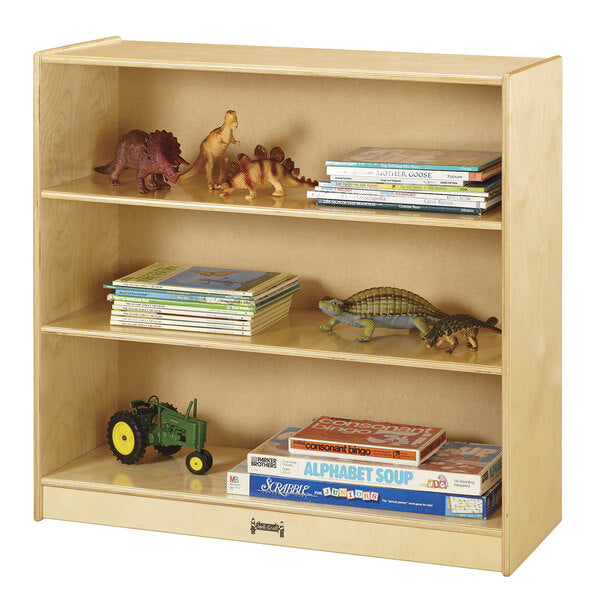 36" x 15" x 35" Natural Standard Fixed Straight-Shelf Bookcase