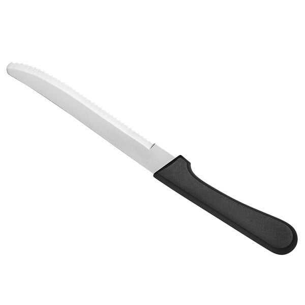 4 3/4" Stainless Steel Steak Knife with Black Polypropylene Handle